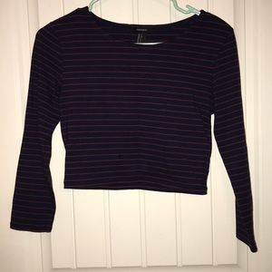 Forever 21 Cropped Long-Sleeve Shirt